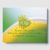 20e bruiloft Jubileum Party Yellow Flowers Gastenboek (Achterkant)