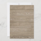 20e bruiloft Jubileum Rustic Wood Lace Kaart (Achterkant)