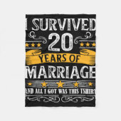 20e bruiloft Jubileum Shirt koppels Echtgenoot Wif Fleece Deken (Voorkant)