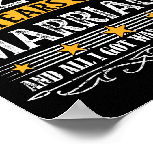 20e bruiloft Jubileum Shirt koppels Echtgenoot Wif Poster (Hoek)