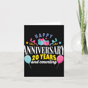 20e bruiloft Jubileum T-shirt voor koppels 20 Ye Kaart