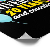 20e bruiloft Jubileum T-shirt voor koppels 20 Ye Poster (Hoek)