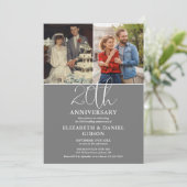 20e bruiloft Jubileum toen en nu 2 foto Kaart (Staand voorkant)