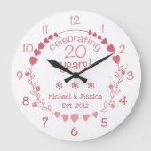 20e bruiloftsgezinde Jubileum harten Grote Klok (Voorkant)