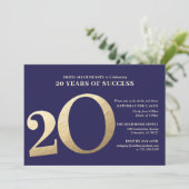 20e Business Jubileum Invitation Kaart (Staand voorkant)