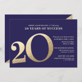 20e Business Jubileum Invitation Kaart (Voorkant / Achterkant)