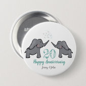 20e china trouwdag olifant ronde button 7,6 cm (Voorkant /achterkant)