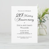 20e Chinees Jubileum Elegant Script Kaart (Staand voorkant)