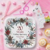 20e Chinees Jubileum Elegant Winter Papieren Bordje (Feest)