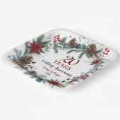 20e Chinees Jubileum Elegant Winter Papieren Bordje (Gebogen)