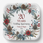 20e Chinees Jubileum Elegant Winter Papieren Bordje (Voorkant)