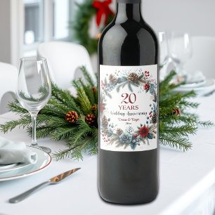 20e Chinees Jubileum Elegant Winter Wijn Etiket