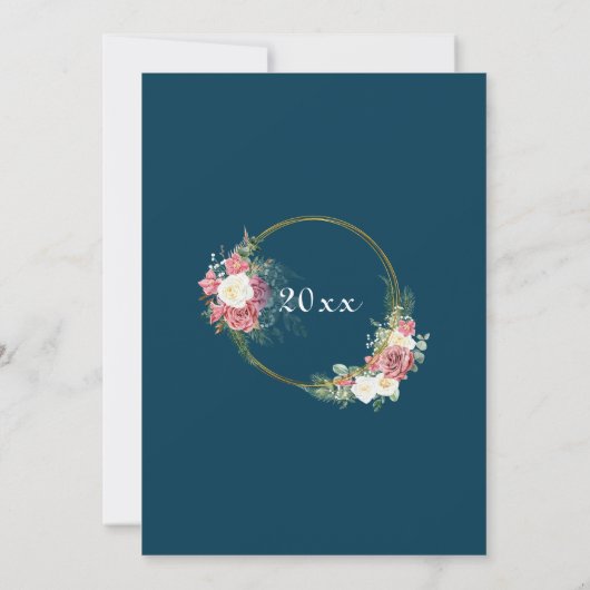 20e Chinees Jubileum Rozen Goud Lijst Kaart (Achterkant)