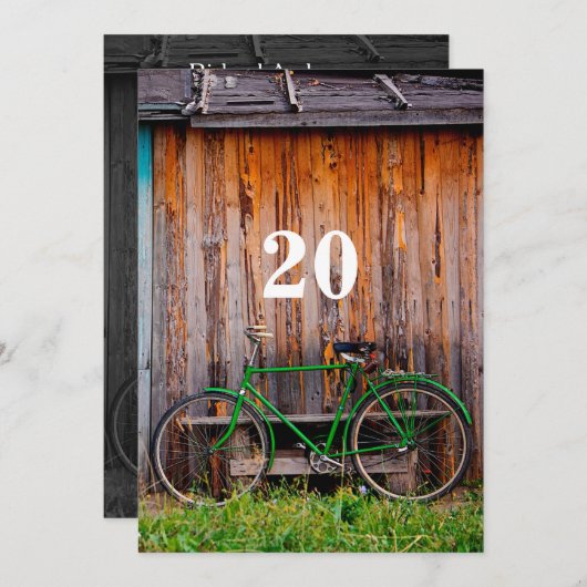 20e Cyclerie Uitnodiging op verjaardag van de verj (Voorkant / Achterkant)