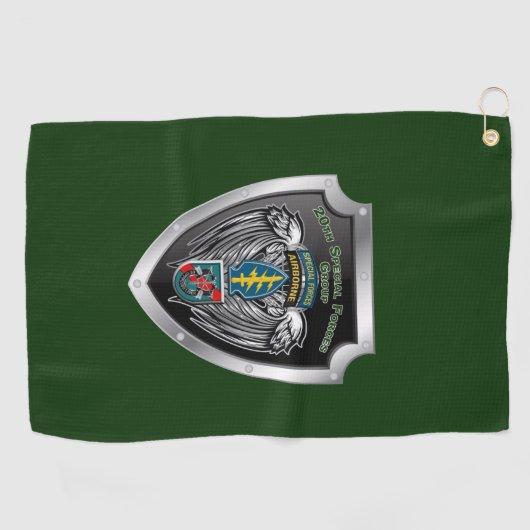 20e door de speciale strijdkrachten (luchtschepen) golfhanddoek (Horizontaal)