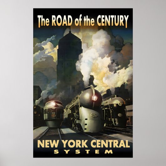 20e EEUW New York Central System Nieuwe Retro Poster (Voorkant)