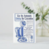  20e-eeuwse telefoonkrant advertentie briefkaart (Staand voorkant)