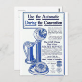  20e-eeuwse telefoonkrant advertentie briefkaart (Voorkant / Achterkant)