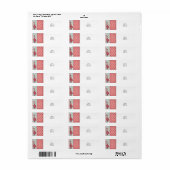 20e-eeuwse  vrouw met rode roos etiket (Full Sheet)