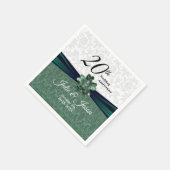 20e Emerald Damask Wedding Jubileum Servet (Hoek)