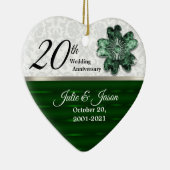 20e Emerald Green Jewel Keramisch Ornament (Rechts)