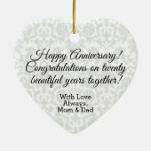 20e Emerald Green Jewel Keramisch Ornament (Achterkant)