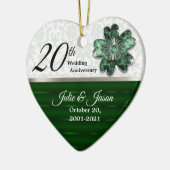 20e Emerald Green Jewel Keramisch Ornament (Links)