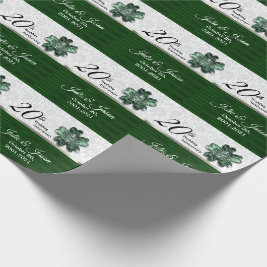 20e Emerald Green Jubileum | DIY-tekst Cadeaupapier (Hoek)