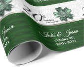 20e Emerald Green Jubileum | DIY-tekst Cadeaupapier (Rol Hoek)