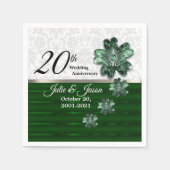 20e Emerald Jewel Wedding Jubileum Servet (Voorkant)