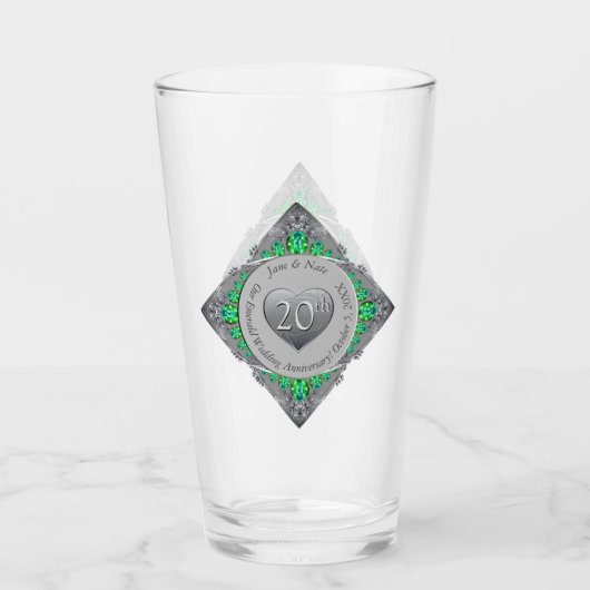 20e Emerald Jubileum Platinum Glas (Voorkant)