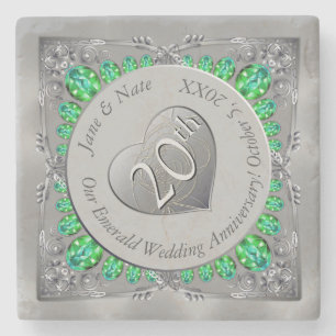 20e Emerald Jubileum Stone Onderzetter