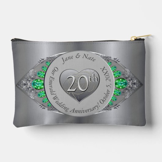 20e Emerald & Platinum bruiloft Jubileum Etui (Achterkant)