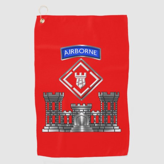 20e Engineer Brigade Airborne Golf Handdoek (Voorkant)