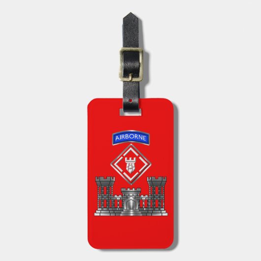 20e Engineer Brigade Bagagelabel (Voorkant verticaal)