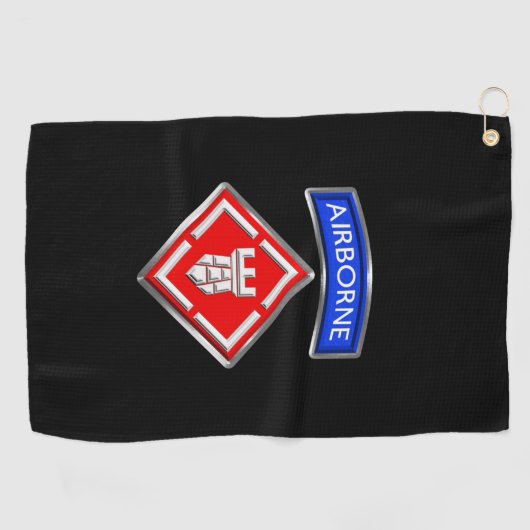 20e Engineer Brigade Gepersonaliseerd patch Golfhanddoek (Horizontaal)