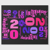 20e gepersonaliseerd verlooppapier op jaarbasis cadeaupapier (Vlak)