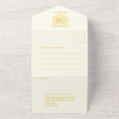 20e Gouden Diamanten bruiloft RSVP foto All In One Uitnodiging (Buitenkant)