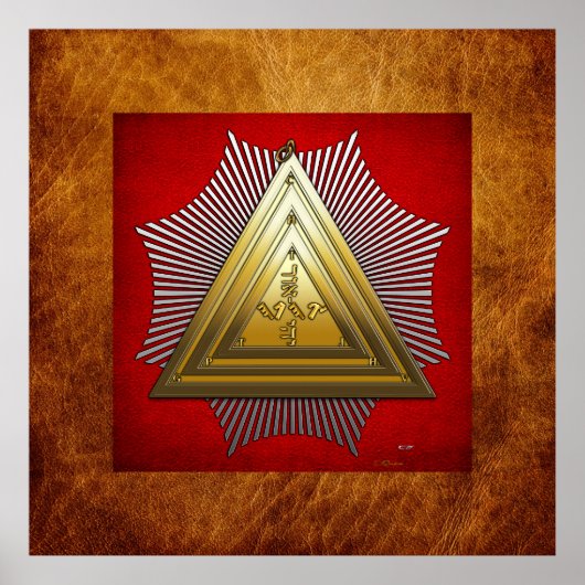 20e graad: Meester van de symbolische loge Poster (Voorkant)