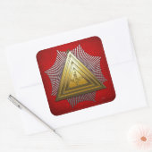 20e graad: Meester van de symbolische loge Vierkante Sticker (Envelop)
