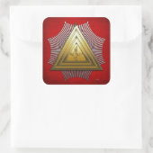 20e graad: Meester van de symbolische loge Vierkante Sticker (Tas)