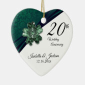 20e Green Emerald Wedding Jubileum Keramisch Ornament (Rechts)