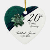 20e Green Emerald Wedding Jubileum Keramisch Ornament (Voorkant)