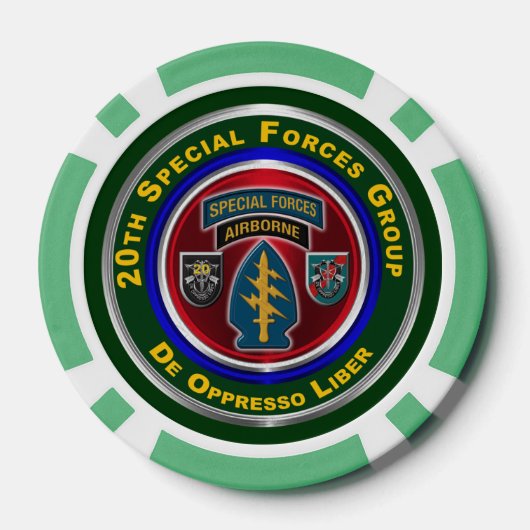20e groep speciale strijdkrachten poker chips (Achterkant)