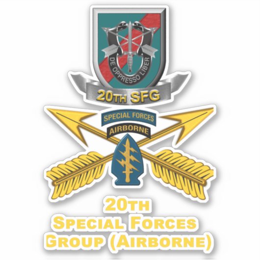 20e groep speciale strijdkrachten sticker (Voorkant)
