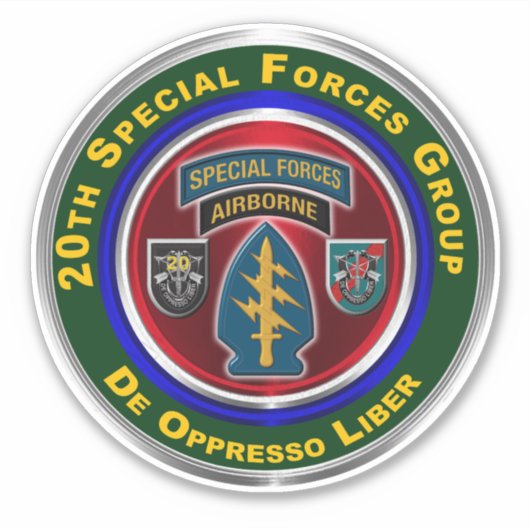 20e groep speciale strijdkrachten sticker (Voorkant)