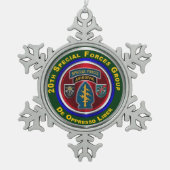 20e groep speciale strijdkrachten tin sneeuwvlok ornament (Voorkant)