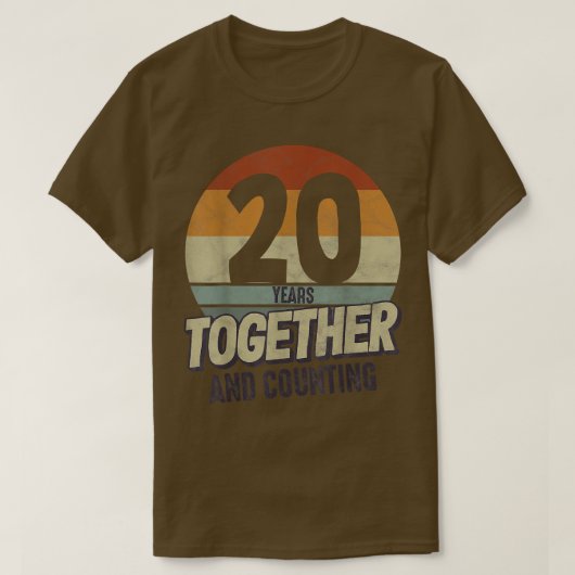20e huwelijkshuwelijk Jubileum 20 jaar T-shirt (Design voorkant)