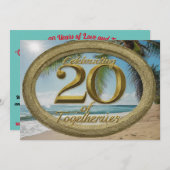 20e huwelijksverjaardag uitnodiging (Voorkant / Achterkant)