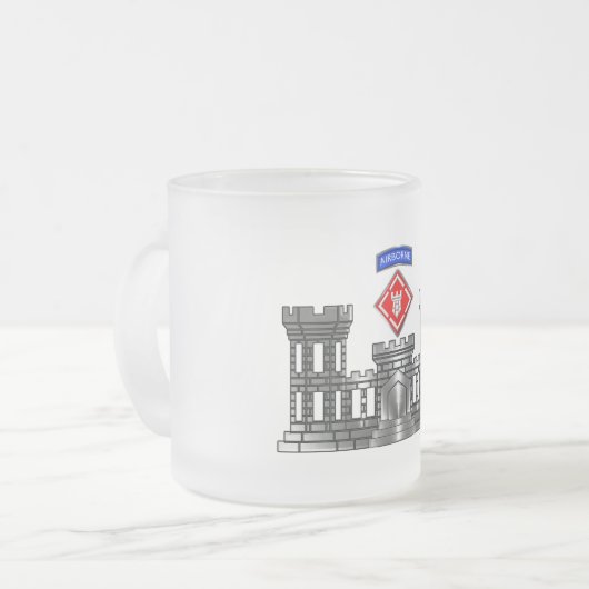 20e ingenieur brigade-Airborne Chrome Castle Matglas Koffiemok (Voorkant links)